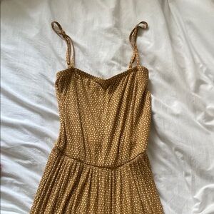 Billabong Tan Polka Dot Midi Dress